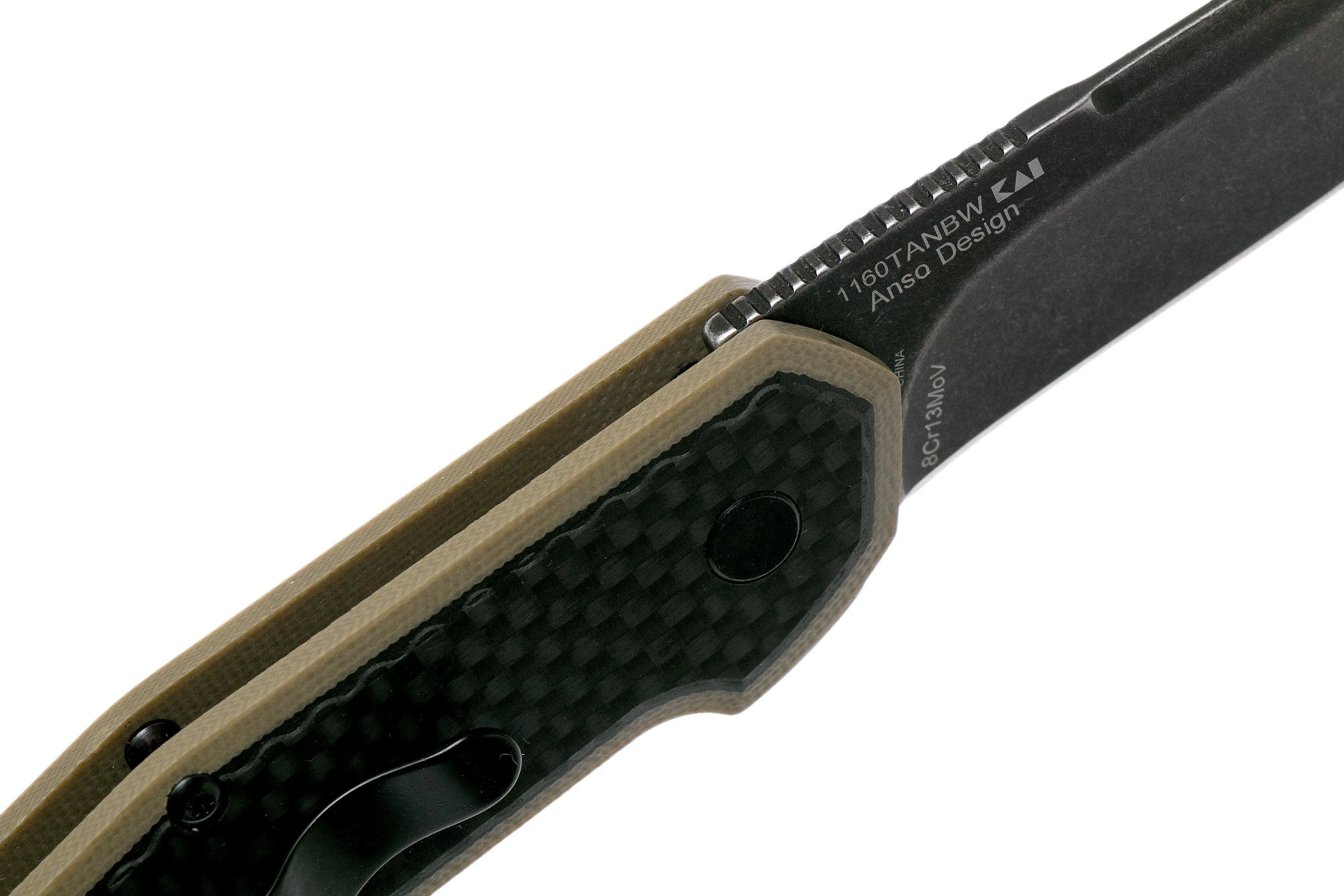 Kershaw Fraxion 1160TANBW navaja tan blackwash, Jens Anso design