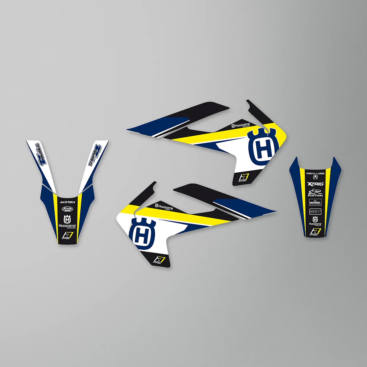 KIT DE ADHESIVOS BLACKBIRD DREAM 4 BLANCOAMARILLOAZUL