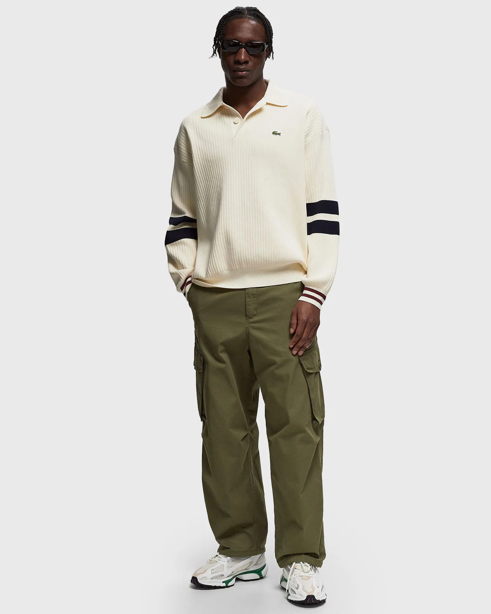 Lacoste French Made Relaxed Fit Cotton Knitted Sweater