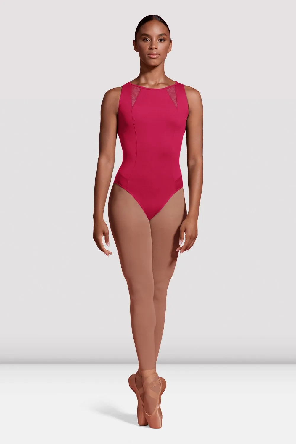 Ladies Mirella Seville Spliced Mesh Open Back Leotard