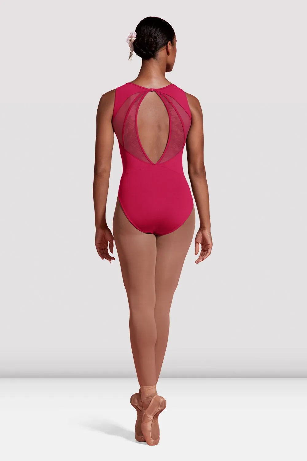 Ladies Mirella Seville Spliced Mesh Open Back Leotard