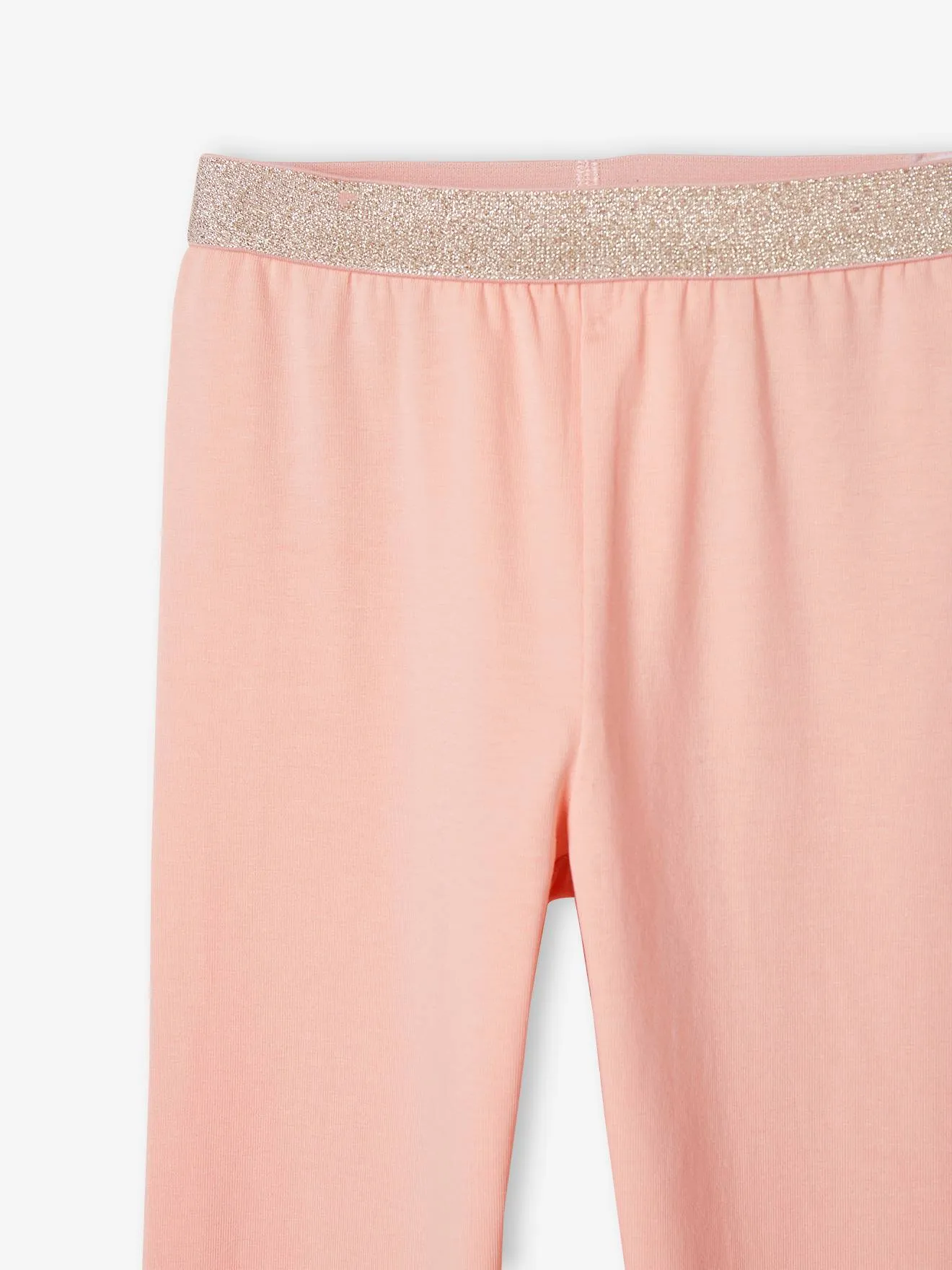 Leggings lisos elásticos e irisados, para niña