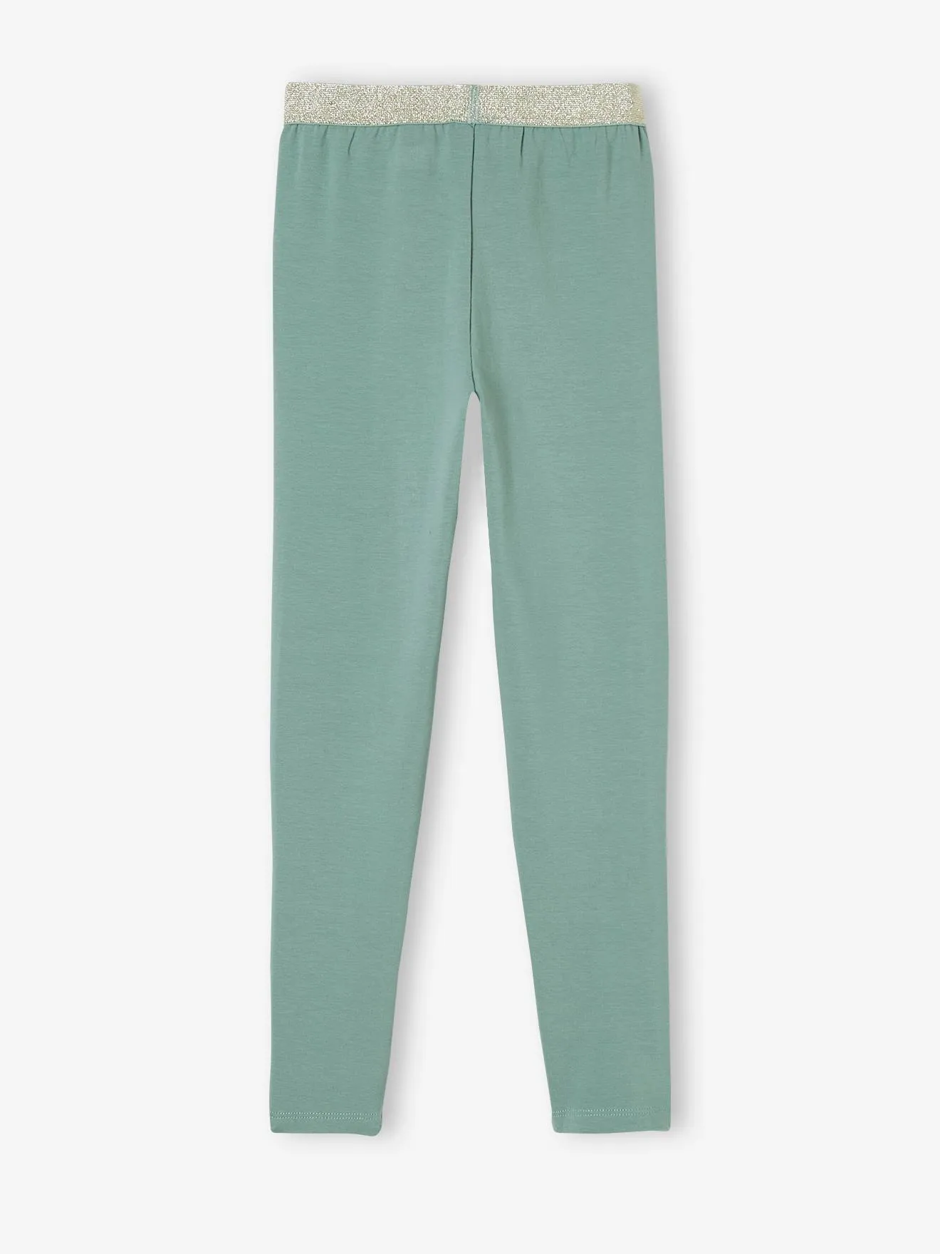 Leggings lisos elásticos e irisados, para niña