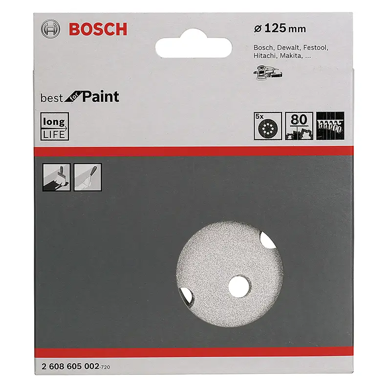 Lija Grano 80 Whitepaint Bosch