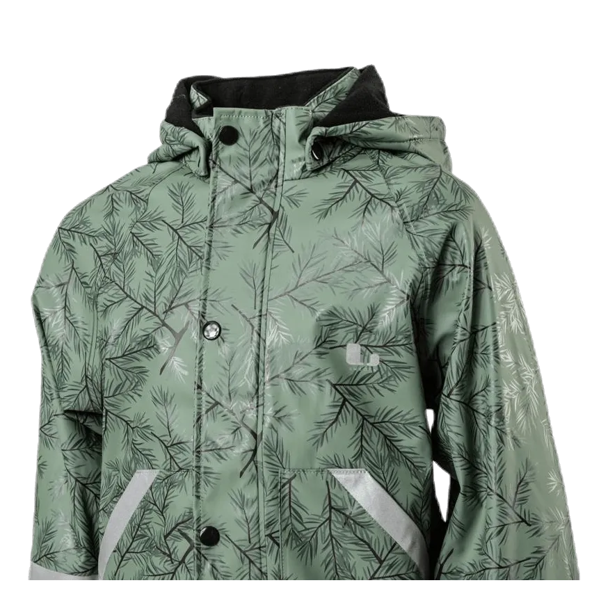 LINDBERG NORDSKOG FLEECELINED RAIN SET GREEN