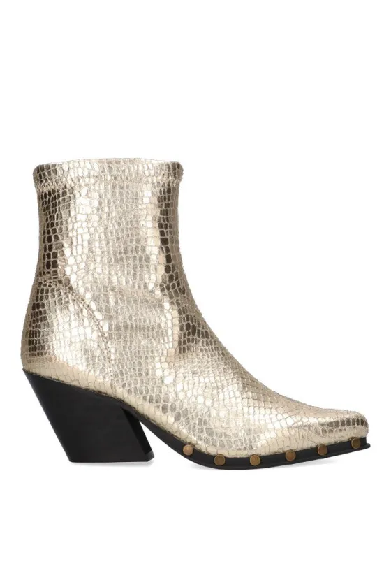LUNA TREND M3750A Oro BOTIN CAMPERO Tacón alto