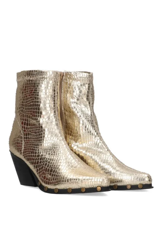 LUNA TREND M3750A Oro BOTIN CAMPERO Tacón alto