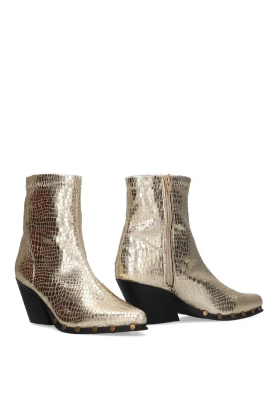 LUNA TREND M3750A Oro BOTIN CAMPERO Tacón alto