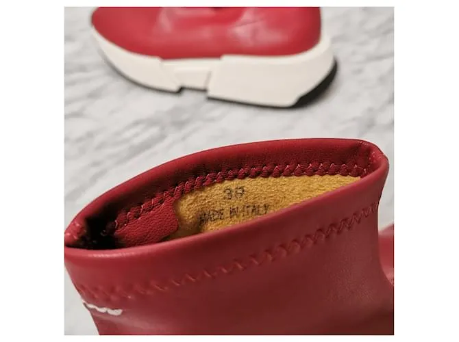 Maison Martin Margiela zapatillas altas MM6 plataforma Roja 