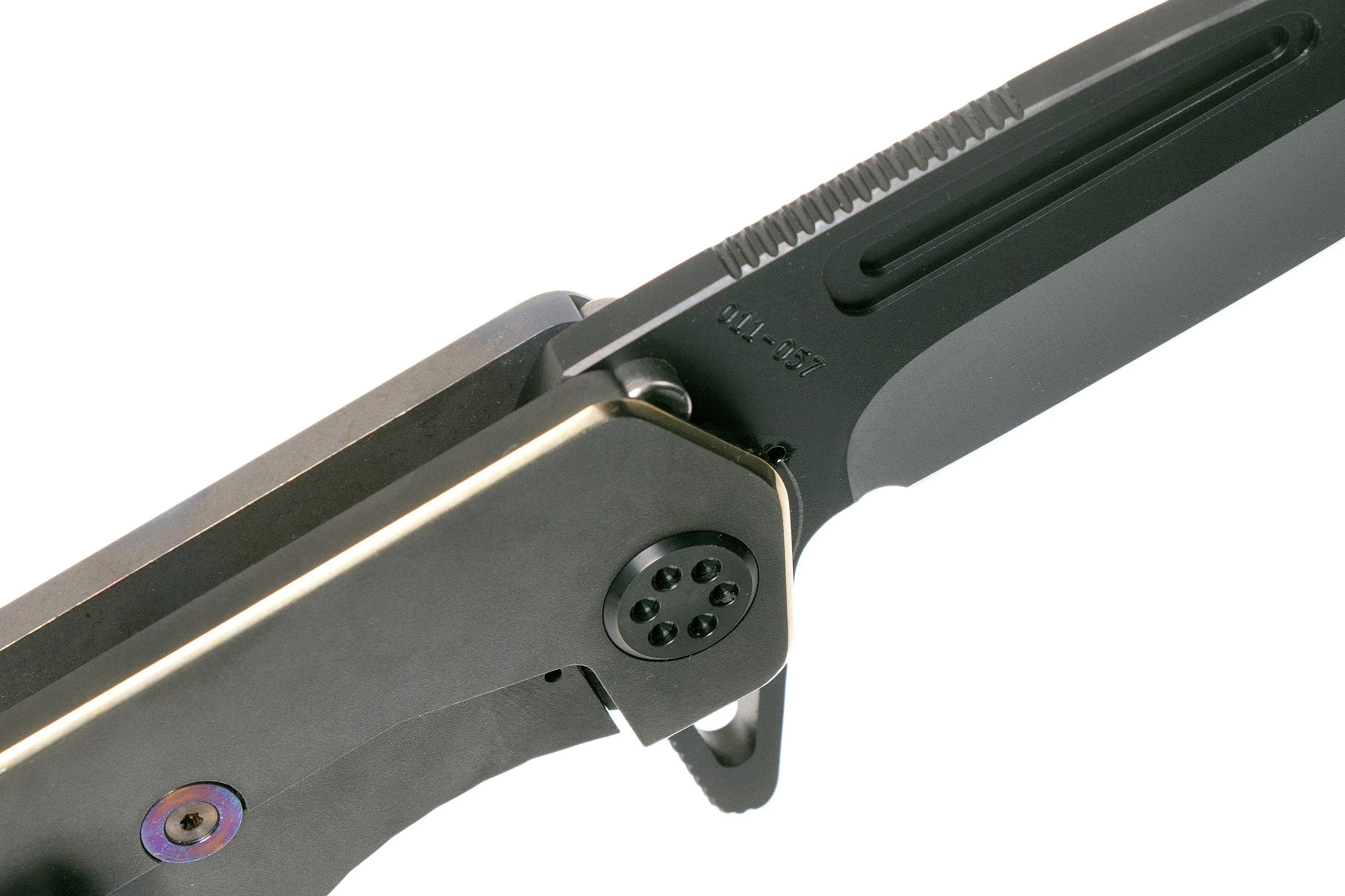 Medford Proxima PVD S35VN, Faced Flamed Bronze handles, navaja