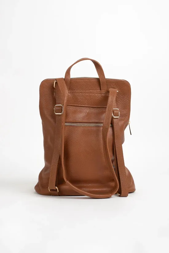 MOCHILA DE PIEL KELTSE  CAMEL