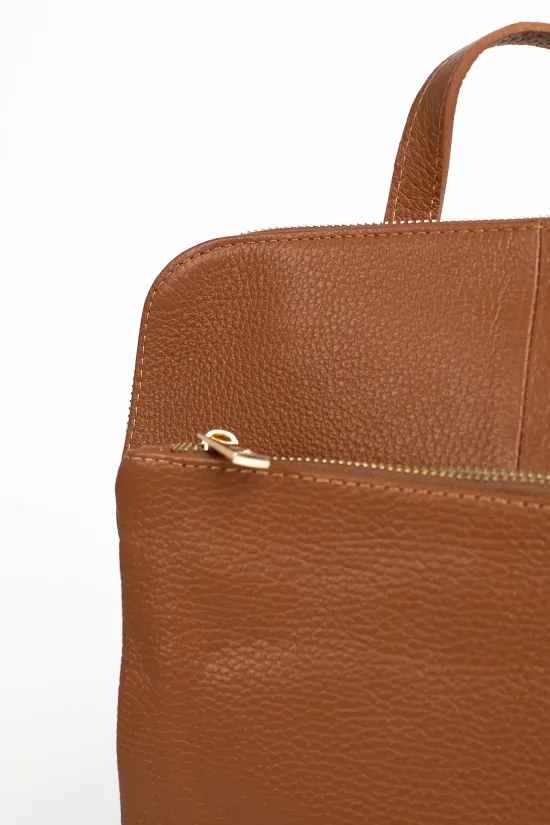 MOCHILA DE PIEL KELTSE  CAMEL