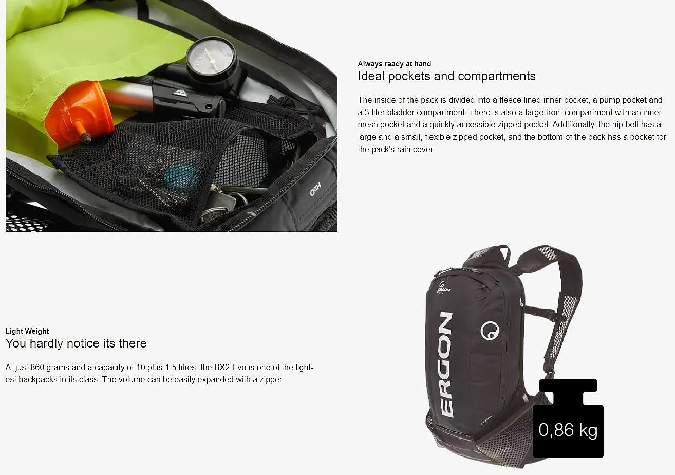 MOCHILA ERGON BX3 EVO  BLUE