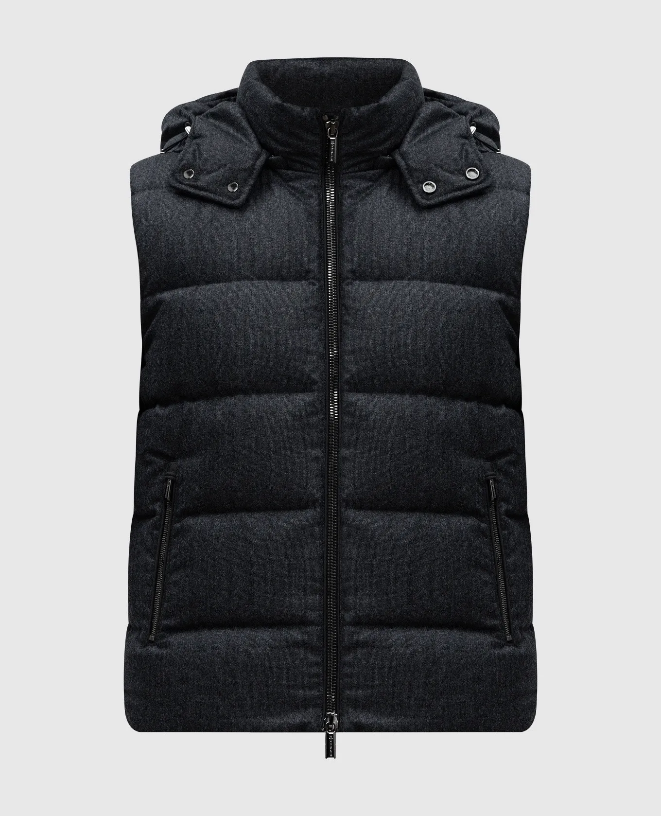 MooRER Gray down vest FIRE made of wool