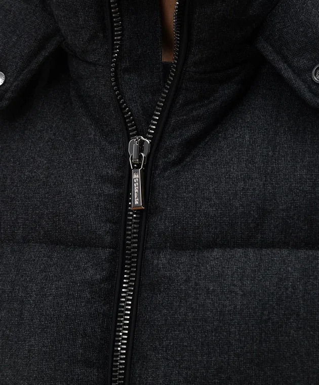 MooRER Gray down vest FIRE made of wool