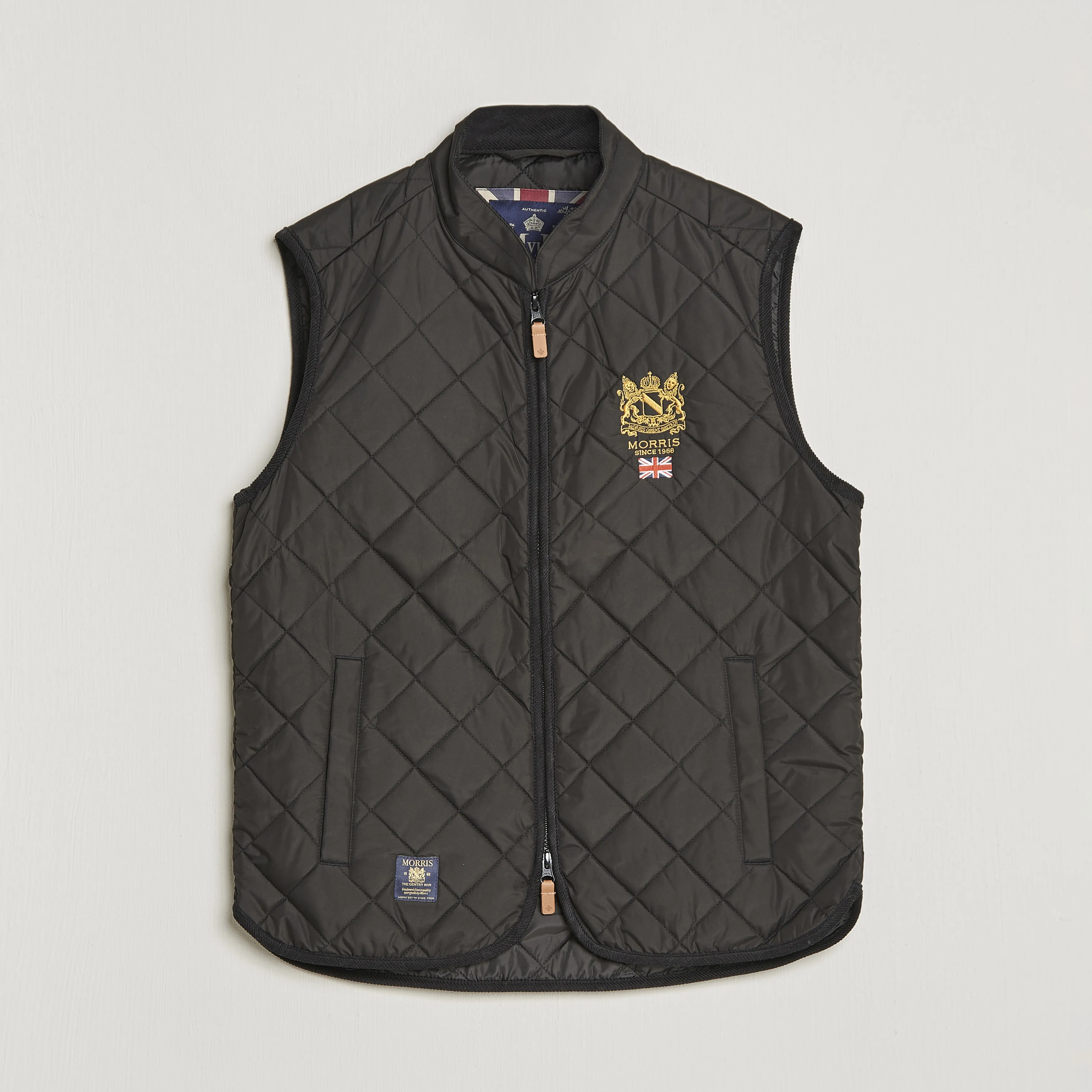 Morris Trenton Quilted Vest Black