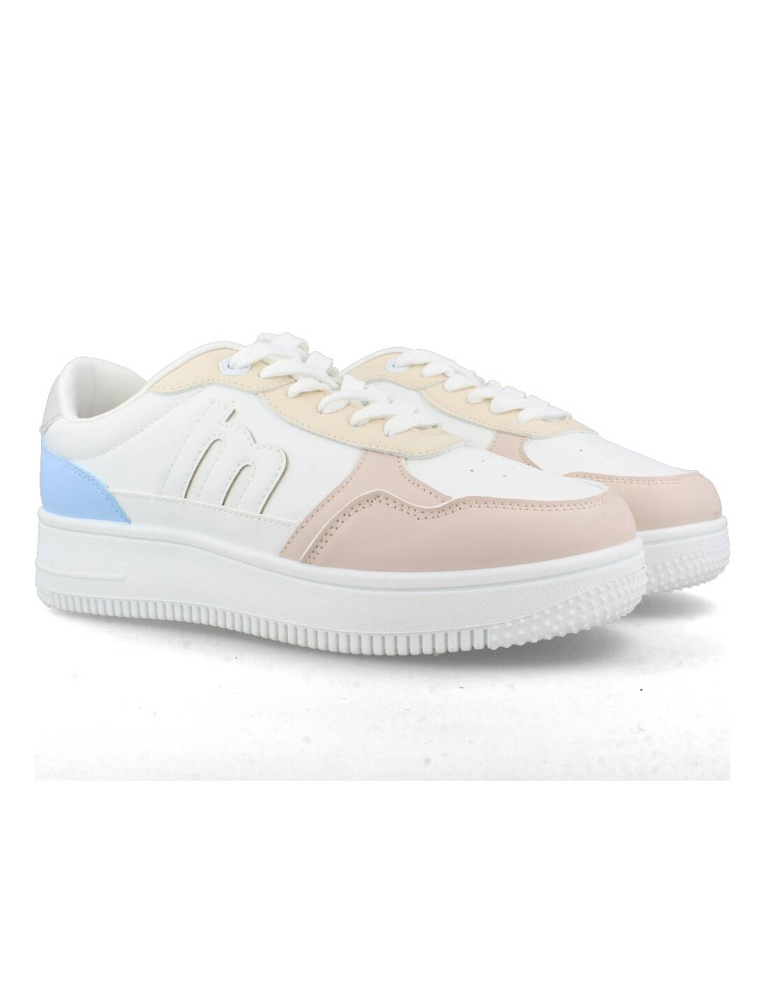 MUSTANG  ZAPATILLAS CASUAL NAPA LOSFO NUDE BLANCO