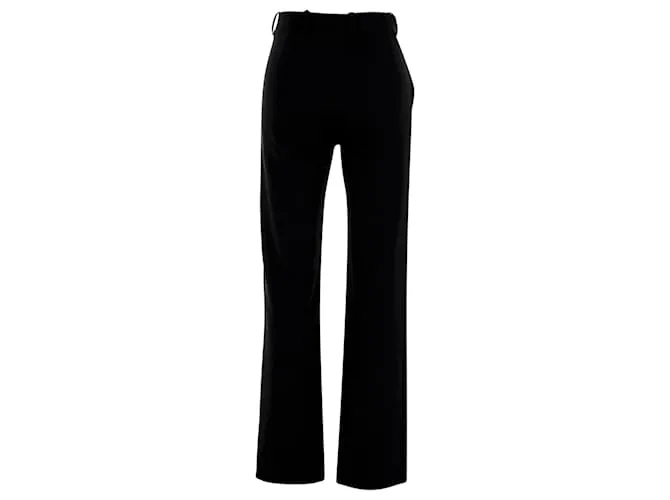 Pantalón Balenciaga de Pierna Recta en Poliéster Negro 