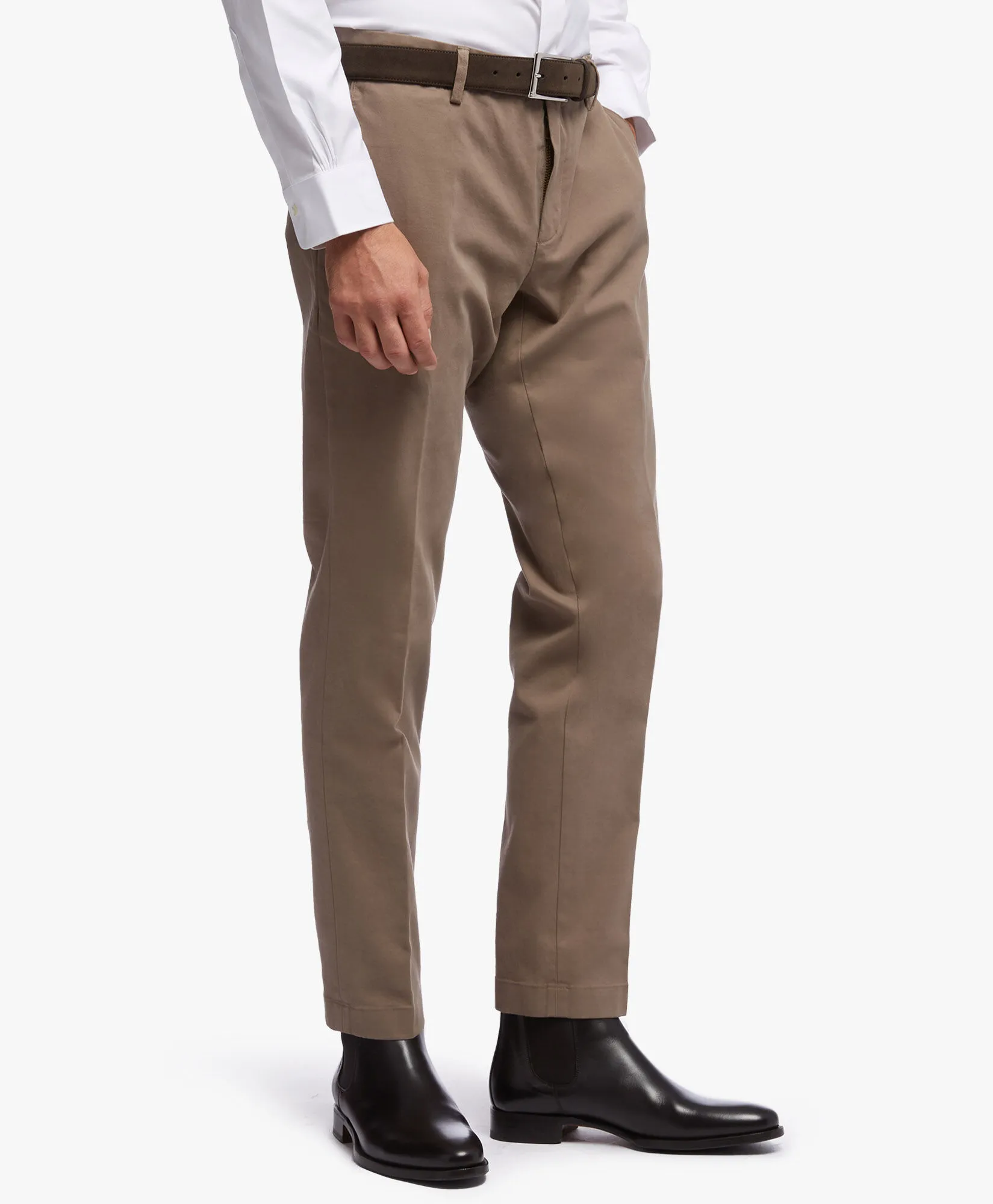 Pantalón chino de sarga de algodón elástico corte extra slim Soho