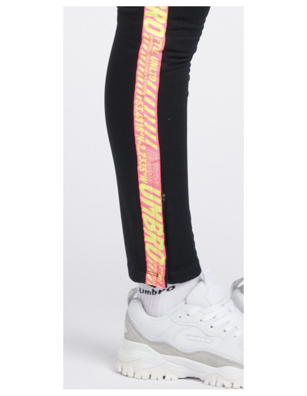 PANTALóN UMBRO AXIS TRAINING PANT  JUNIOR  BLACK / SAFETY YELLOW / KNOCKOUT PINK
