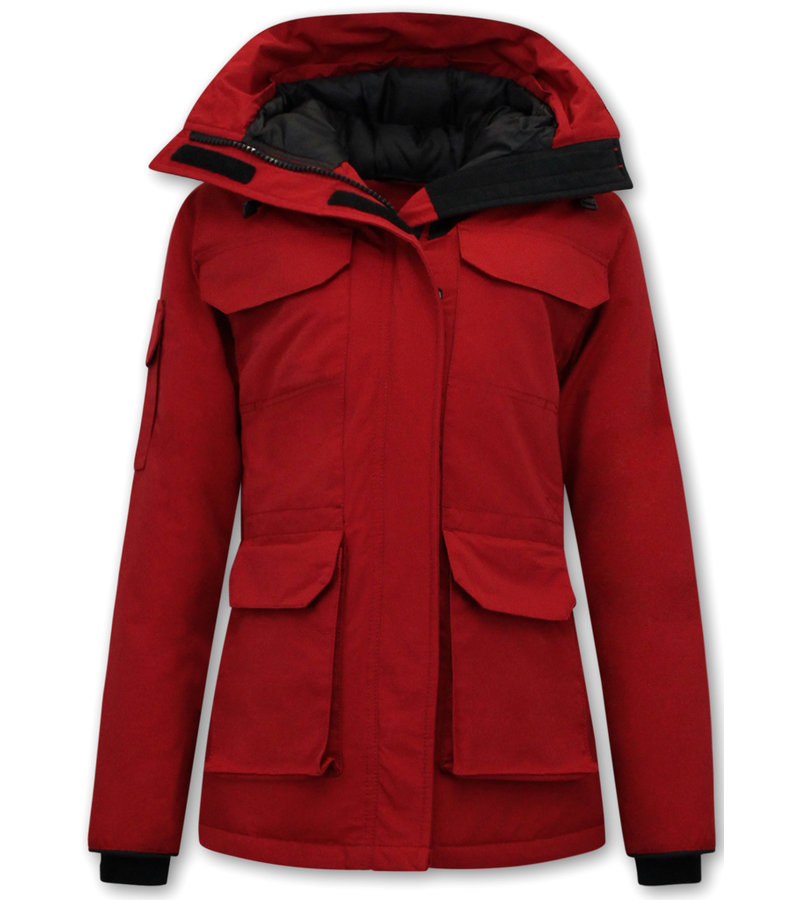 PARKA IMPERMEABLE MUJER  7603  ROJO