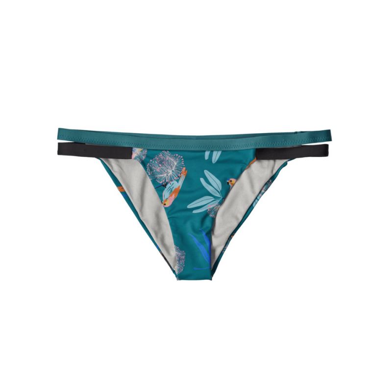 Partes de abajo de traje de baño Ws Nanogrip Patagonia Banded Bottoms (Parrots Small: Tasmanian Teal) mujeres