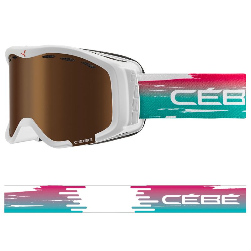Pasamontañas infantil Cébé Cheeky (White Sunrise Dark Pink Gold Cat.3)