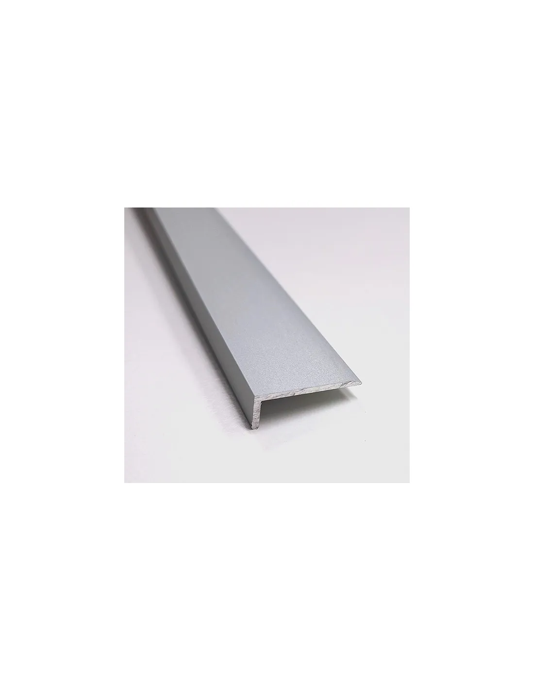 PERFIL REMATE ALUMINIO PLATA 20x8 mm