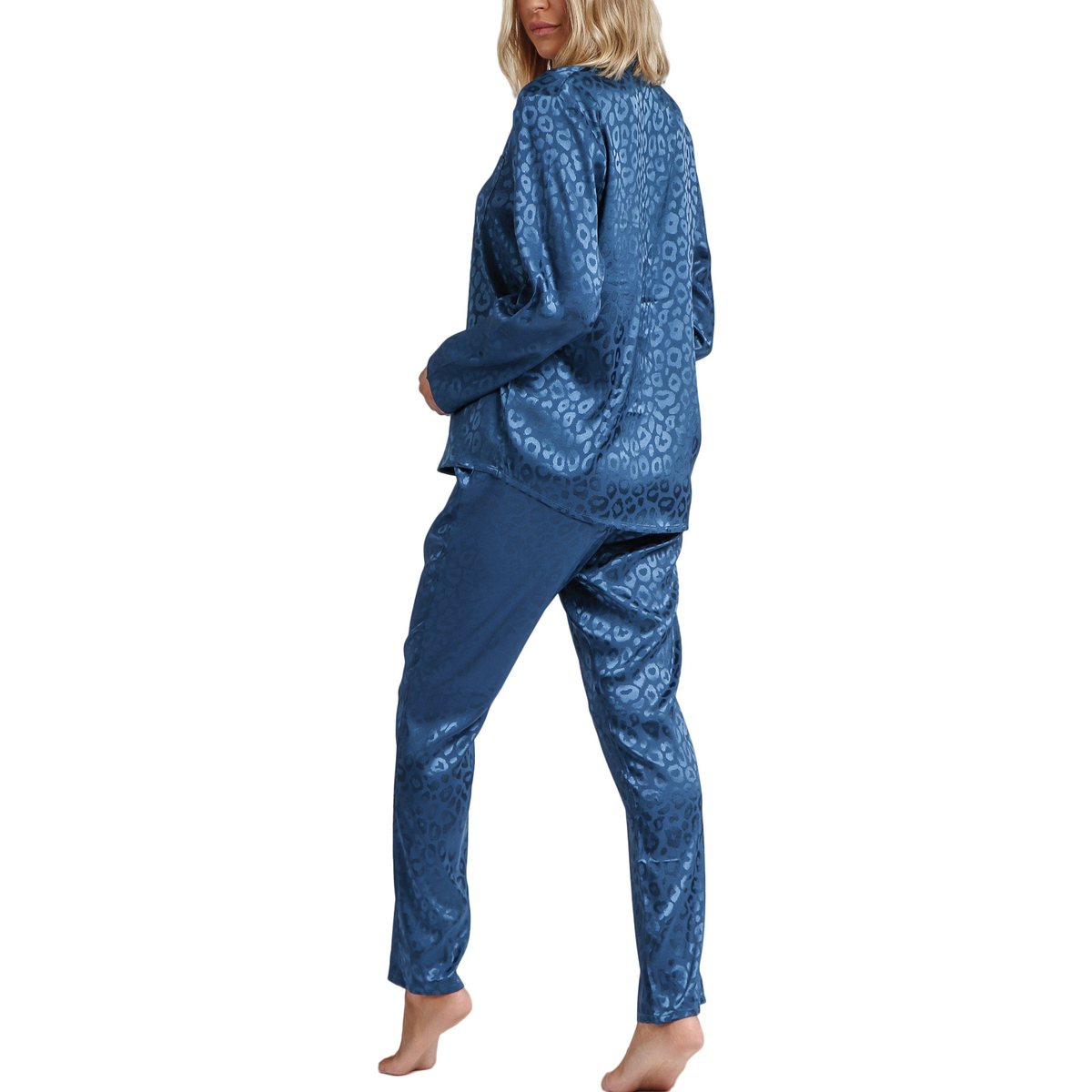 Pijama pantalón camisa Satin Leopard