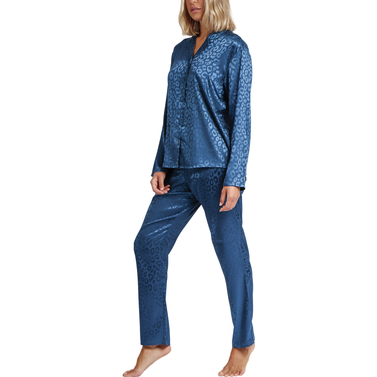 Pijama pantalón camisa Satin Leopard
