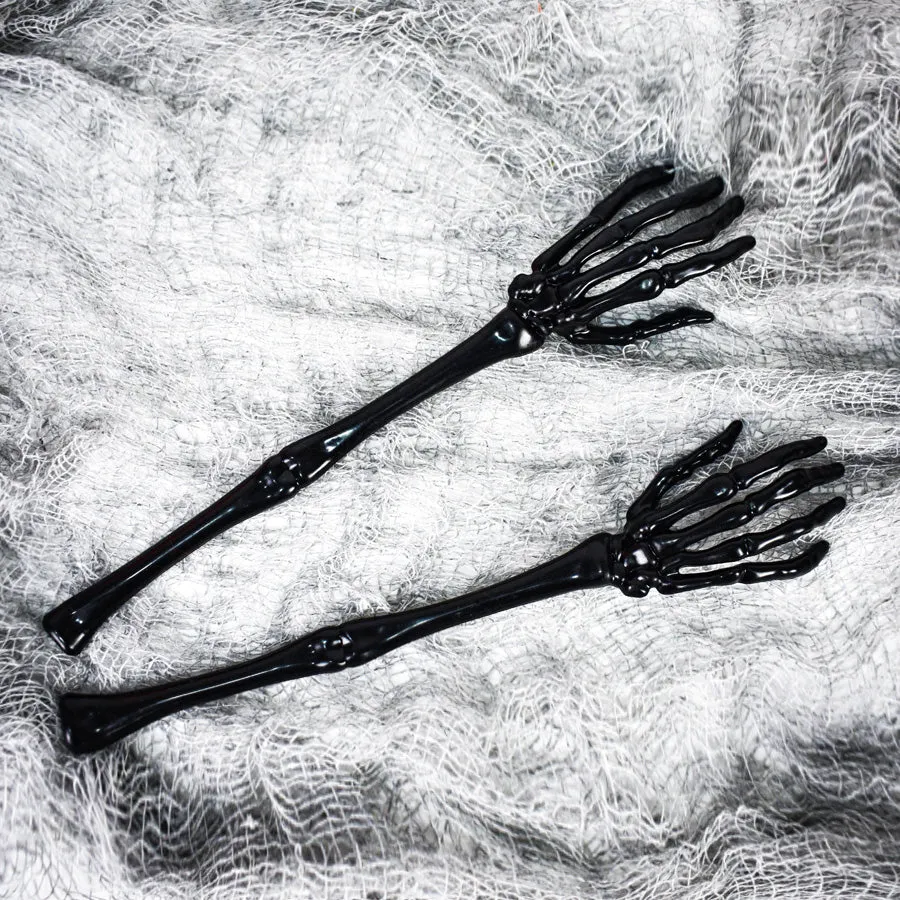 Pinzas de Brazo de Esqueleto para Ensalada color Negro 31cm