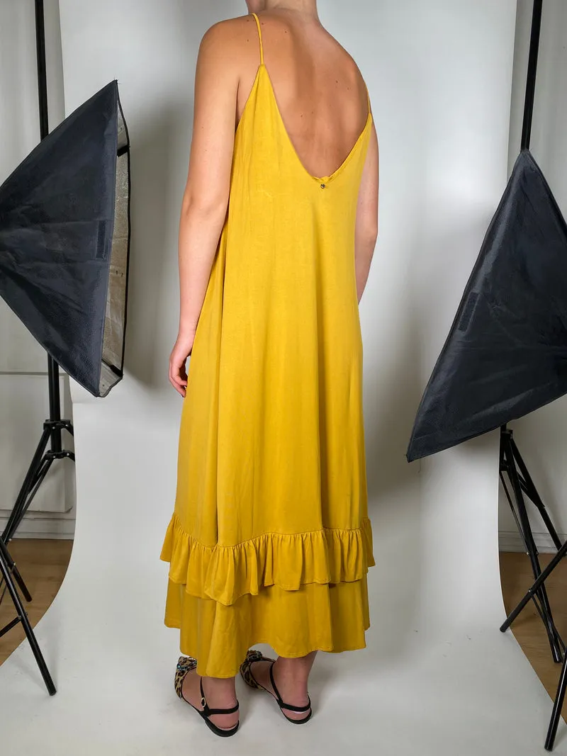 RAPSODIA Vestido Vuelos Mostaza