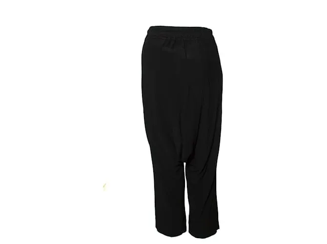 Rick Owens, Pantalón con interior de pernera bajado en talla IT38/XS. Negro 