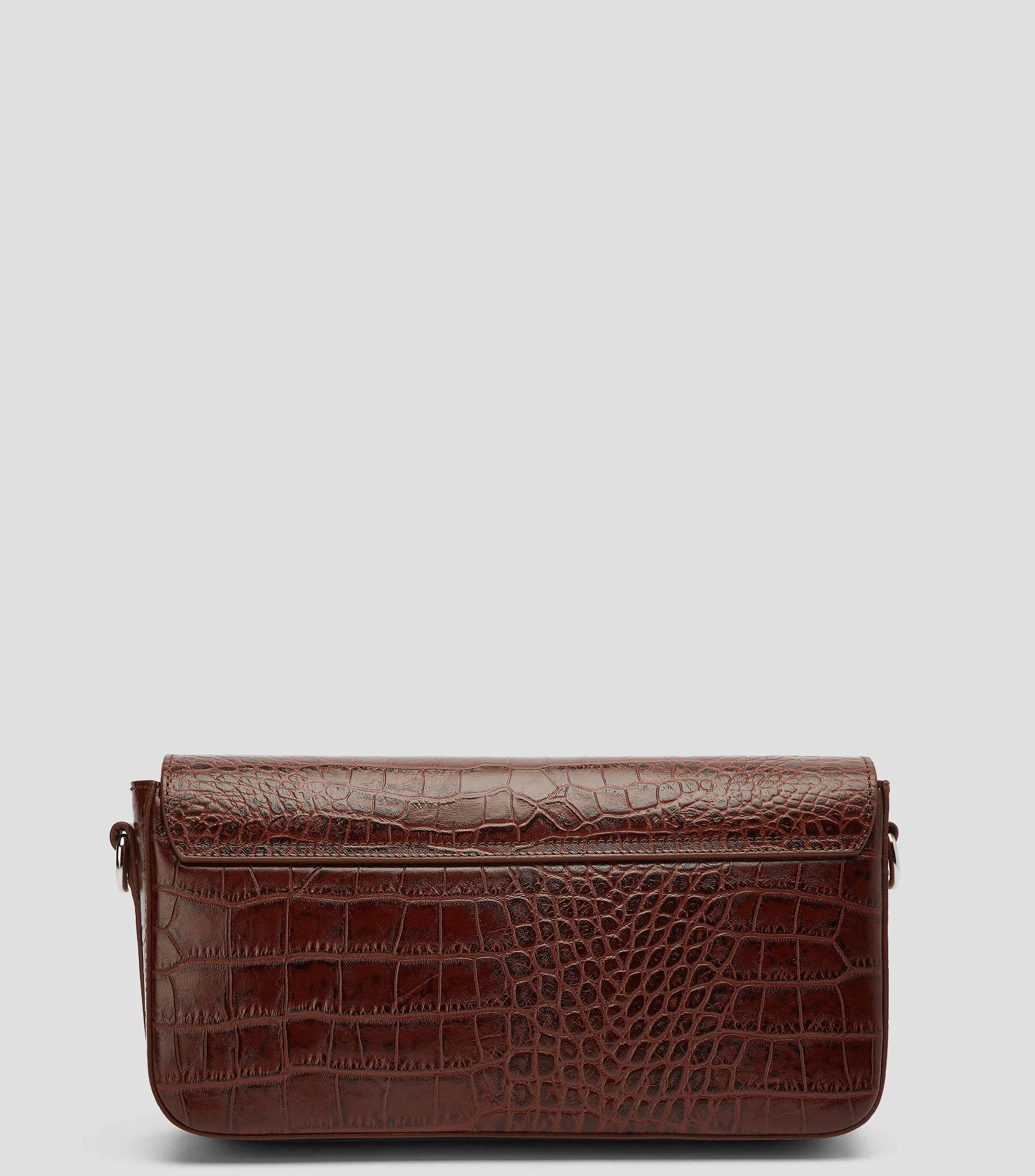 Roberto Verino Bolso shoulder en piel Café Obscuro Miranda Animalskin Mujer
