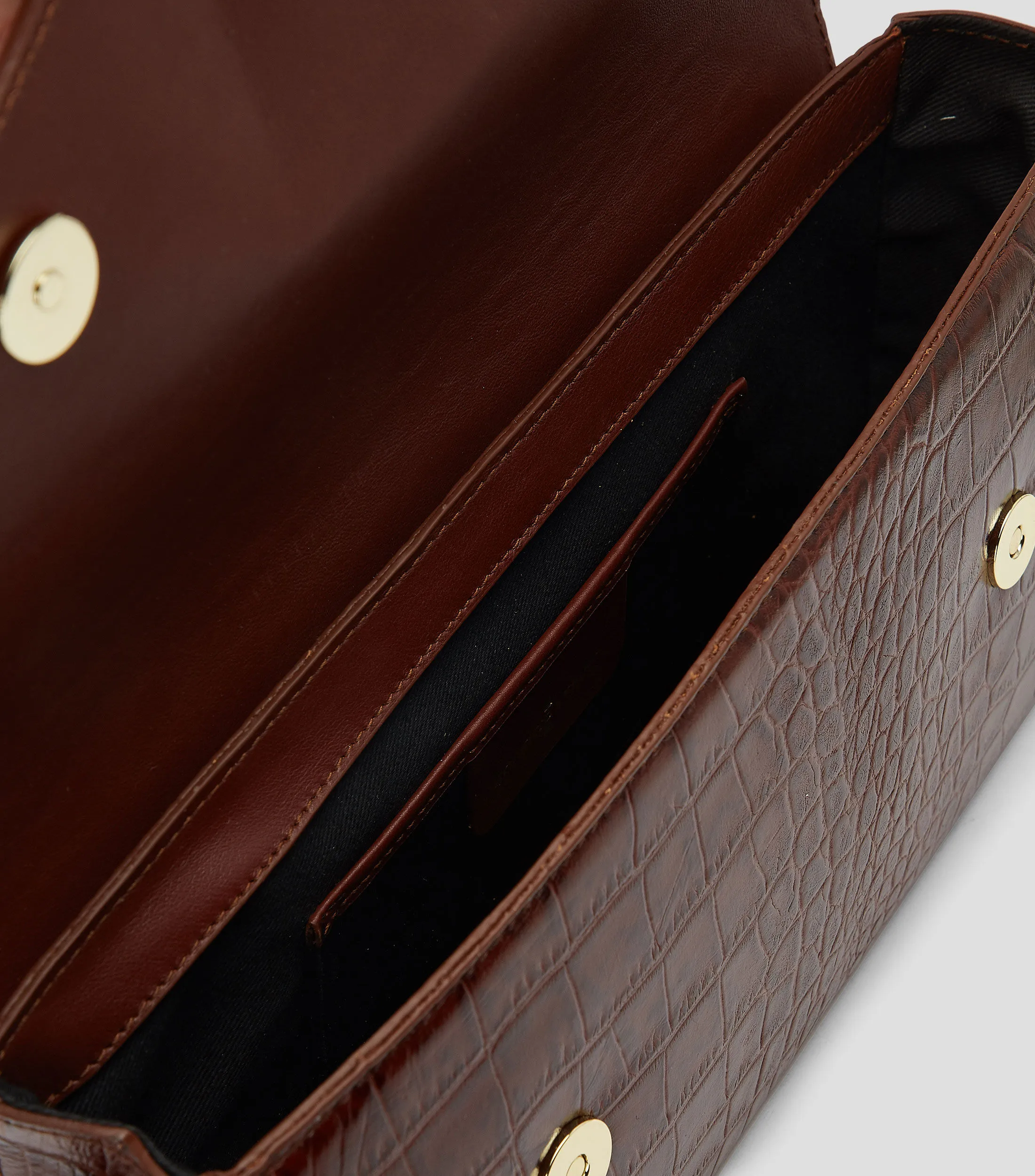 Roberto Verino Bolso shoulder en piel Café Obscuro Miranda Animalskin Mujer