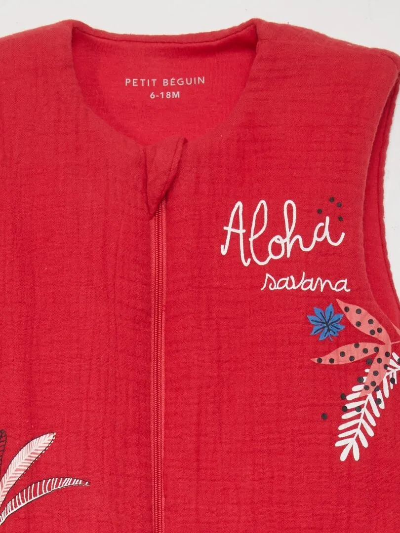 SAQUITO DE GASA DE ALGODóN 'PETIT BéGUIN'  TOG 2  ROSA