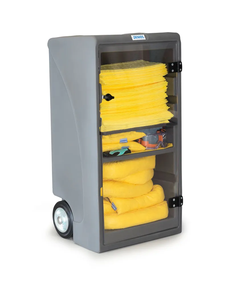 Set de repuesto móvil DENSORB para emergencias con bayetas absorbentes, pequeño caddy, Especial