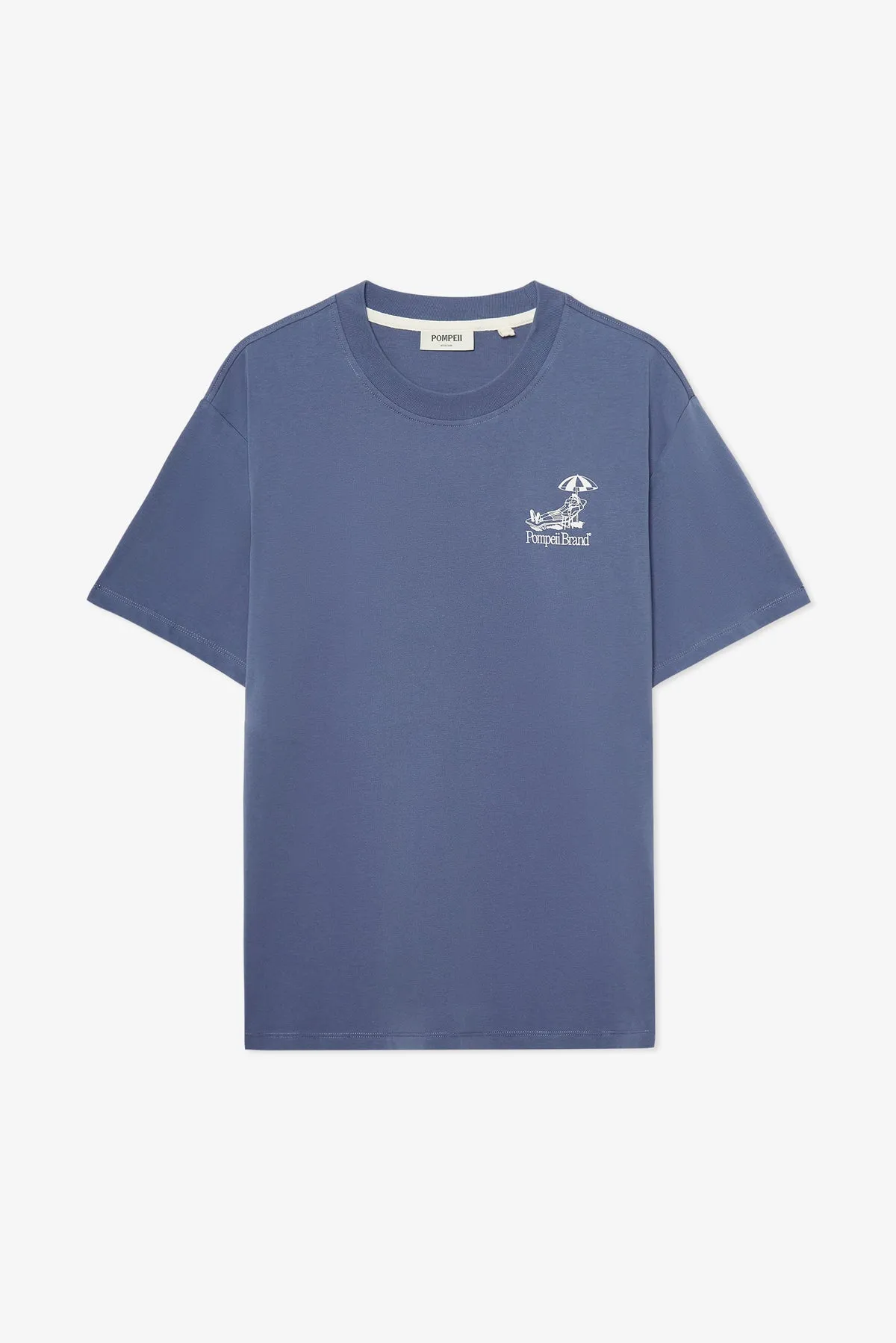 SLATE BLUE SUN BATHING EMILIO GRAPHIC TEE