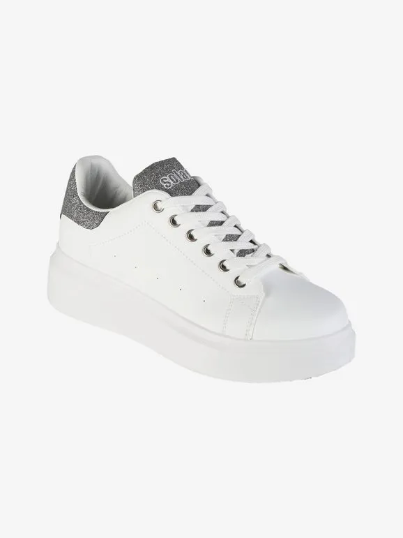 Solada Zapatillas de mujer con plataforma y detalles de purpurina.