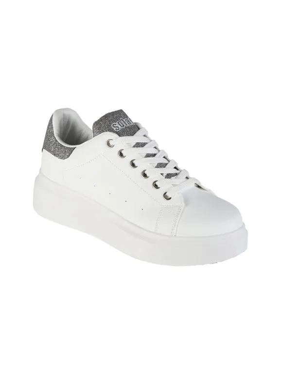 Solada Zapatillas de mujer con plataforma y detalles de purpurina.