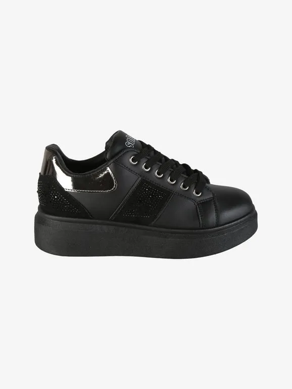 Solada Zapatillas de mujer con plataforma y pedrería.
