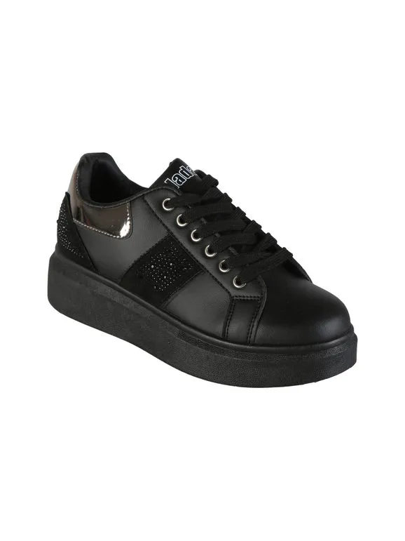 Solada Zapatillas de mujer con plataforma y pedrería.