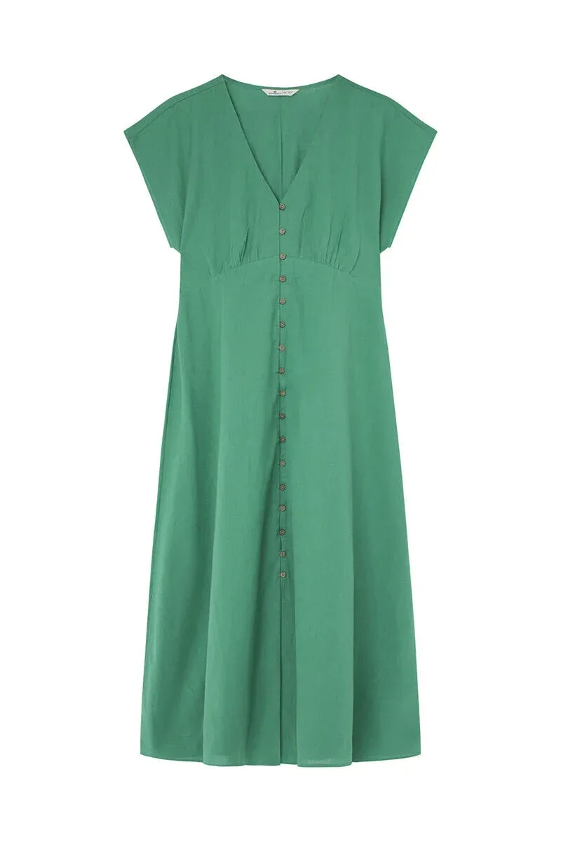 Springfield Vestido Midi Botones Lino