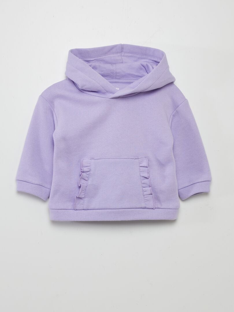 SUDADERA DE CHáNDAL CON CAPUCHA LISA  PURPURA