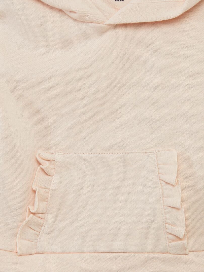 SUDADERA DE CHáNDAL CON CAPUCHA LISA  ROSA