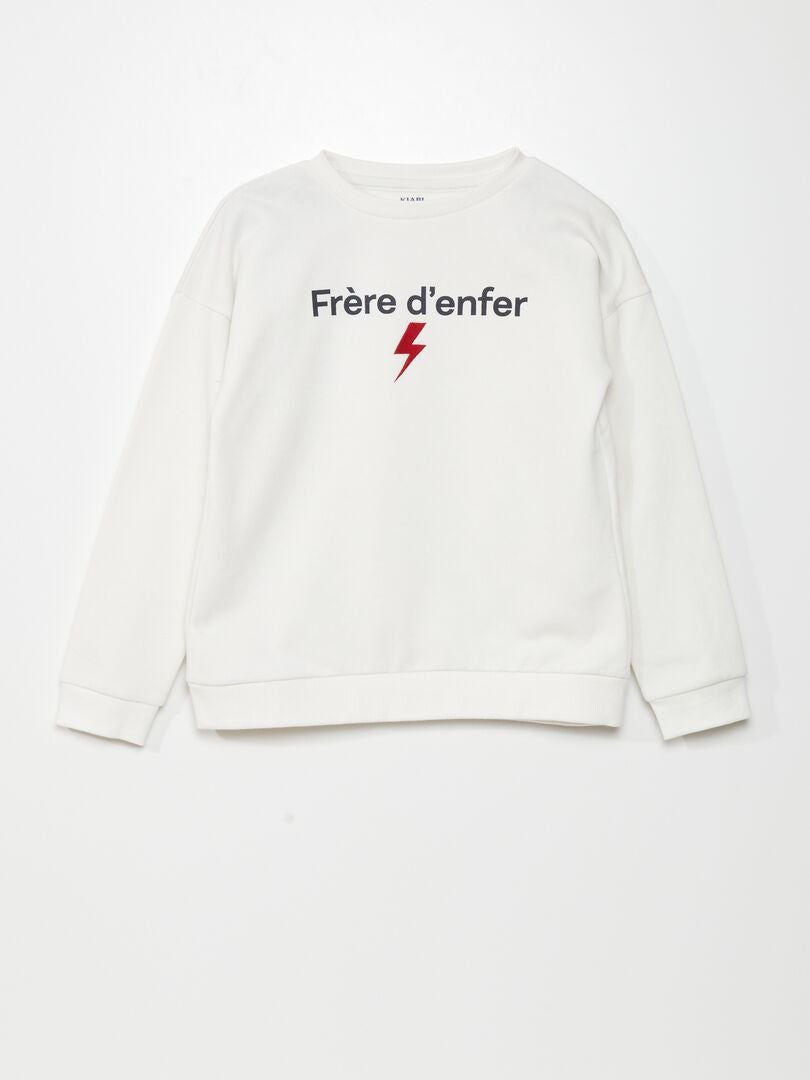 SUDADERA DE CHáNDAL CON ESTAMPADO  BLANCO