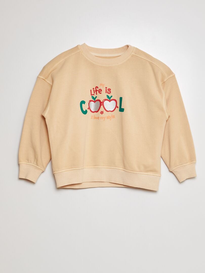 SUDADERA DE FANTASíA  BEIGE