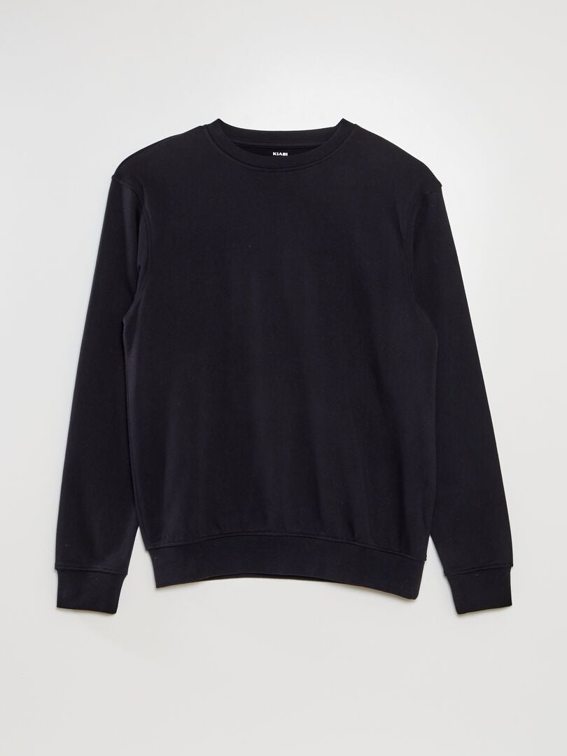SUDADERA LISA DE CHáNDAL LIGERA  NEGRO