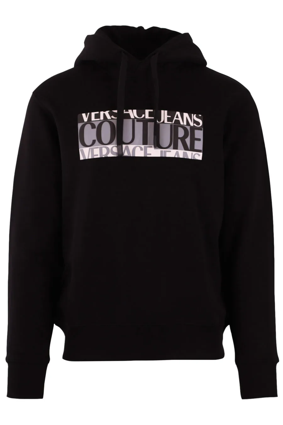 Sudadera negra con capucha con logotipo estampado