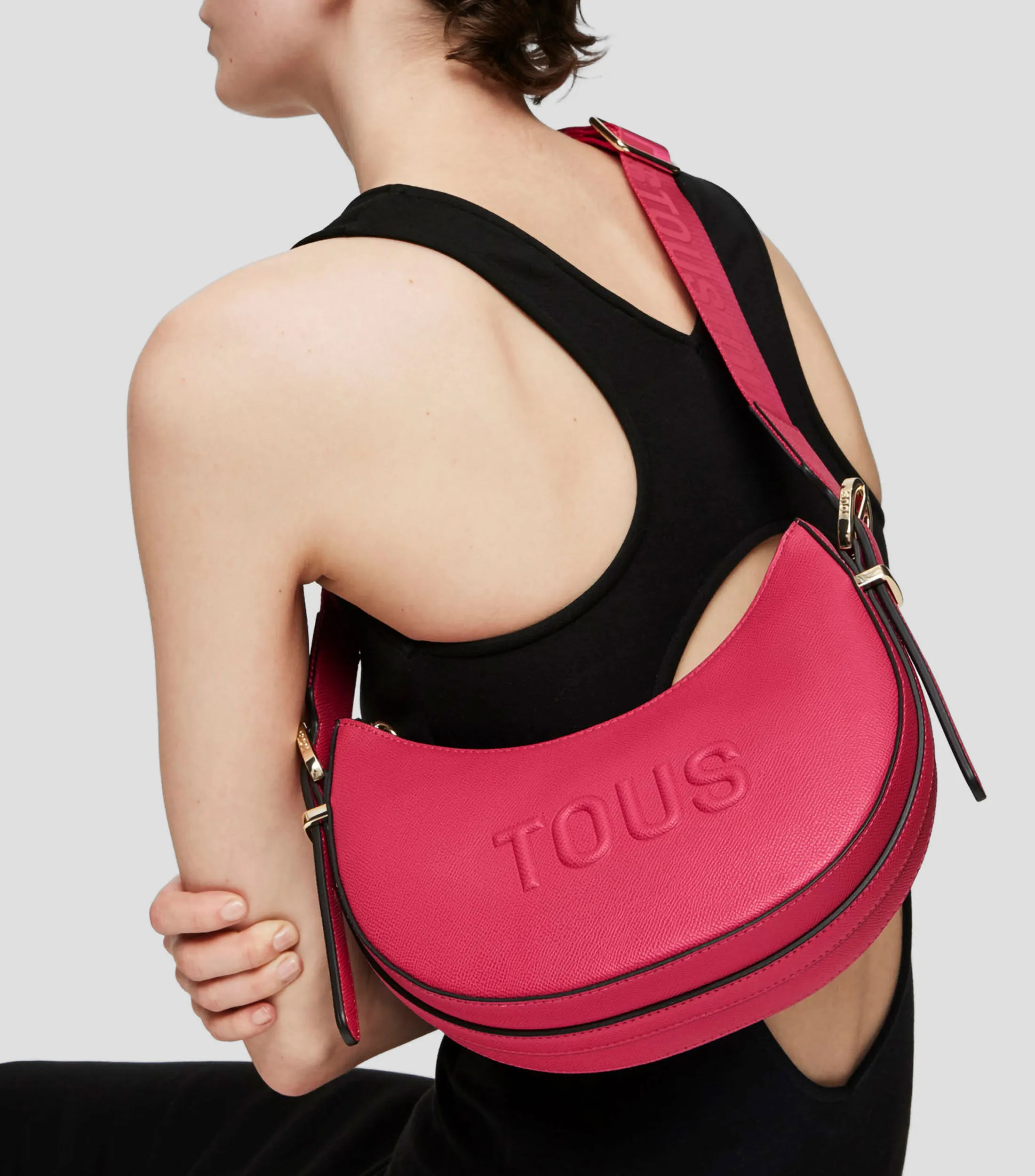 Tous Bolso shoulder mediano fucsia Brenda Mujer